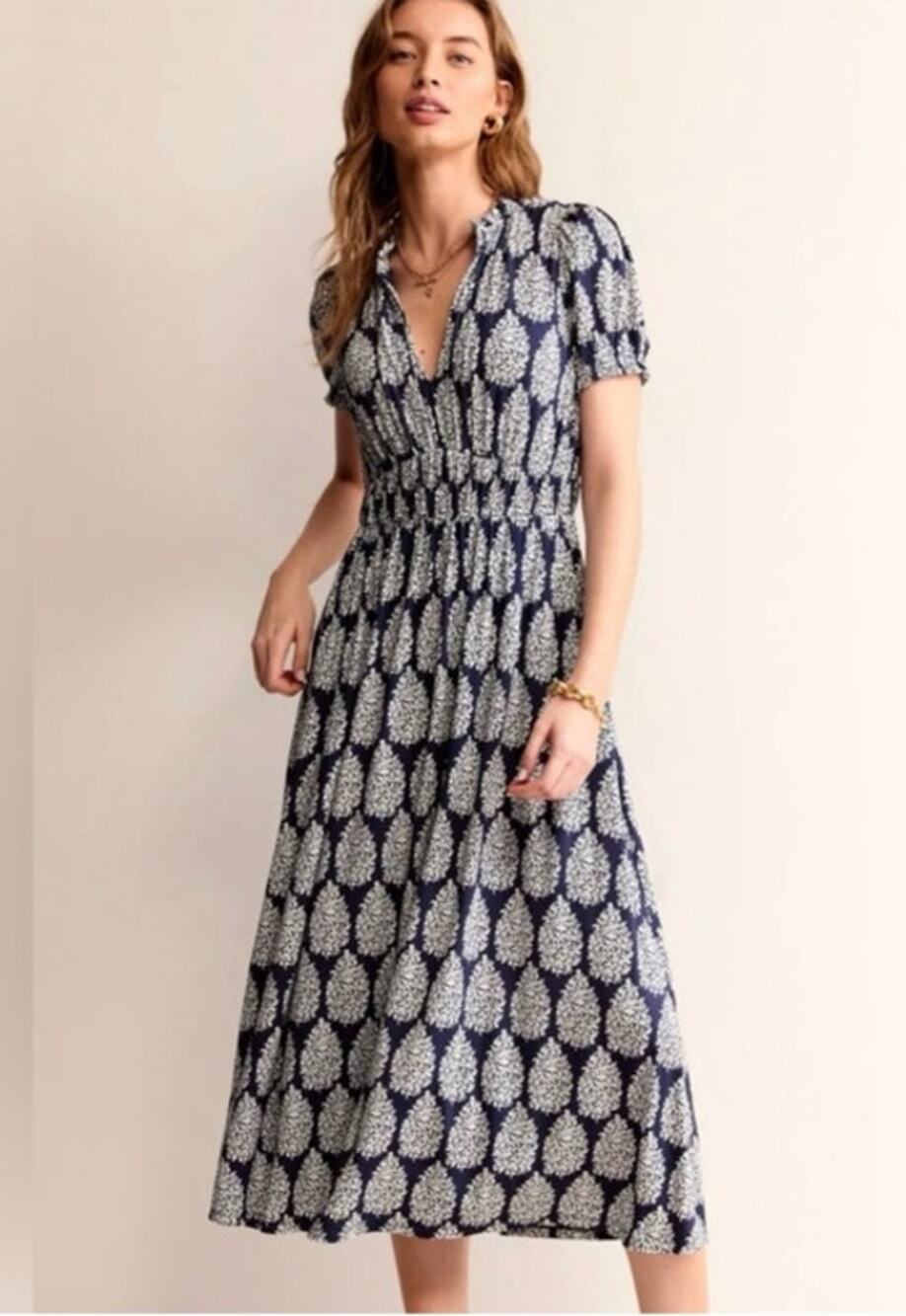 Boden Rosanna Jersey Midi Tea Dress 4 Petite